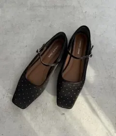 UNITED ARROWS ドットビジューメリージェーンパンプス - メルカリ