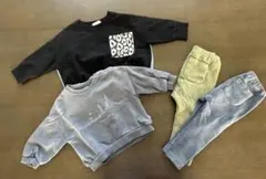 裏毛トレーナー・パンツセット 80 バースデイ　UNIQLO