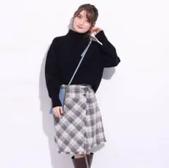 Apuweiser-richアプワイザーリッシェ♡ツイードチェック台形スカート