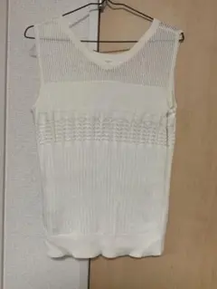 GU 2wayシアーリブニットタンクトップ