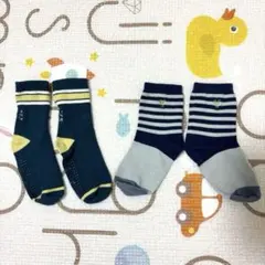 【美品】アプレレクール 靴下 男の子 2セット 滑り止め 13〜16㎝