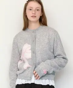 RONRON BIG RIBBON KNIT CARDIGAN