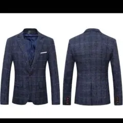 スーツ メンズ スリーピース チェック柄 ジャケットのみ　お祝い