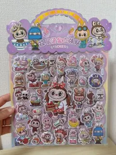 labubu ぷくぷく立体シール 3Dシール　1セット