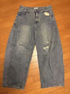 FREAK'S STORE デニムパンツ ワイド ダメージ加工