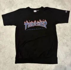 Thrasher Champion リバースウィーブ Tシャツ L ブラック