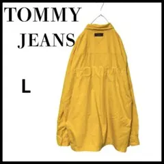 希少TOMMY JEANSトミー ジーンズ バックビッグロゴ長袖シャツイエローLのサムネイル