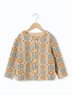 Samansa Mos2 Lagom 総柄ジャガードボアブルゾン