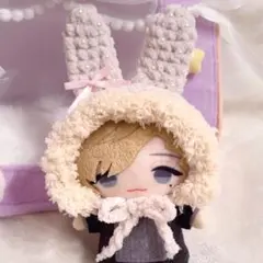 ぬい服 10cmぬい うさ耳 ボンネット にじぱぺっと ラメ ファー もこもこ