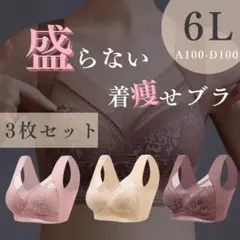 【スモールキャット様】シームレスブラ ノンワイヤー ナイトブラ 6L3枚セット
