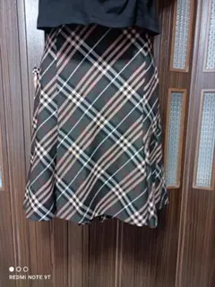BURBERRY BLUE LABEL チェック柄フレアスカート 38