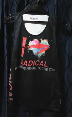 S《黒芸術彩ハート》RADICAL FITNESSタンクトップFIGHTDO