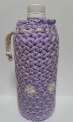 お花模様のペットボトルカバー