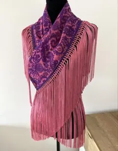 美品】フラメンコ マントンシージョ刺繍 紫 - メルカリ