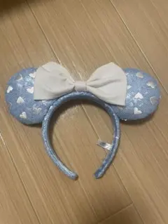 水色 ハート ディズニーカチューシャ