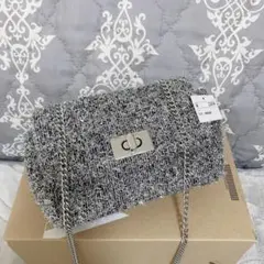 H&M❤️新品未使用タグ付き メタリック チェーンショルダーバッグのサムネイル