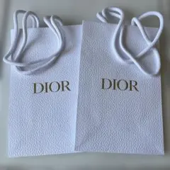 DIOR ホワイト 袋 ショッパー 2枚 縦長