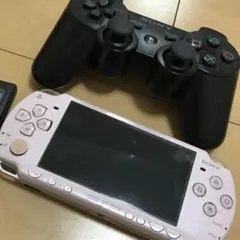 ★SONY PlayStation コントローラー　PSP ピンク ジャンク品★