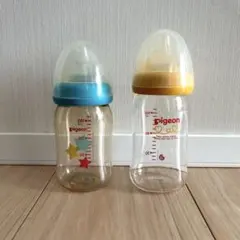 ピジョン 母乳実感　哺乳瓶 2本まとめ売り（ガラス/プラスチック）160ml