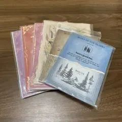 海外 紙モノ デザインペーパー コラージュ素材 6点セットのサムネイル