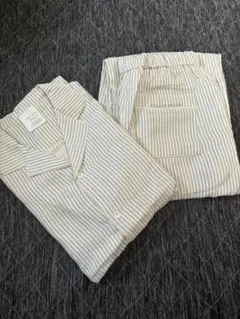 ジェラートピケオム　ストライプ柄パジャマ