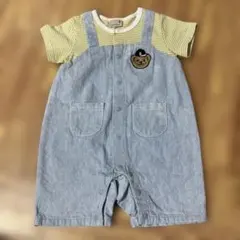 petit main デニムオーバーオール 80