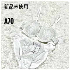[新品] dazzy レース柄　ブラジャー&ショーツ　ホワイト　A70 セクシーのサムネイル
