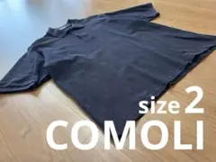 【定価2.2万円】COMOLI/コモリ 鹿の子半袖ポロシャツ ネイビー 2のサムネイル