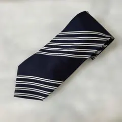 DKNY ネイビー ストライプ ネクタイ N/Sタグ付き