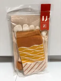 【新品未使用/匿名配送】2枚重ね履き靴下シルク・コットンミックス