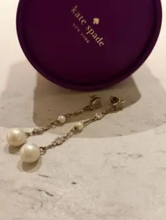 kate spade パールロングピアス
