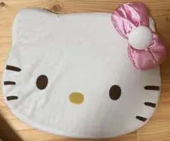ハローキティ フェイスクッション 座布団 サンリオ ピンクリボン