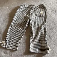 petit main 7分丈レギンス ワンポイント刺繍 ギンガムチェック