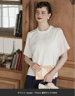 【BONLECILL noir】フリルネックピンタックブラウス