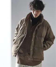 TECH TWEED ビッグシルエット ダウンジャケット