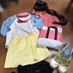 コスプレフルセット ポケットモンスター 衣装 ウィッグ メイ ポケモン 靴 ポケットモンスターブラック2 メイ コスプレ靴 ポケモンBW2