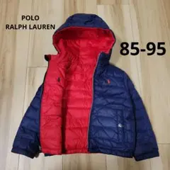 POLO RALPH LAUREN ベビー ダウンコート ネイビー/レッド 2T