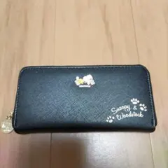 スヌーピー 合皮 チャームつき長財布 ブラックのサムネイル