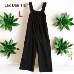 Lax Dan Tia オールインワン サロペット ワイドパンツ L ブラック