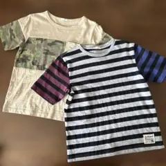 キッズ半袖 Tシャツ 迷彩 ストライプ
