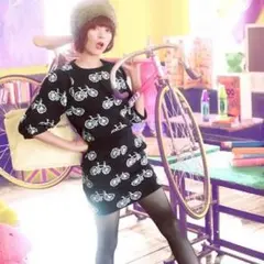 自転車柄☆ニットセットアップ