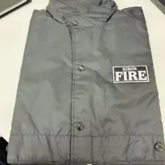 KIRIN FIRE ナイロンジャケット コーヒー 刺繡ワッペン ブラック F