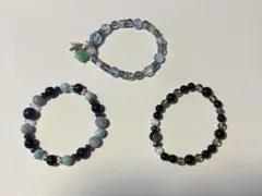 ハンドメイド天然石ブレスレット3点セット