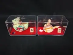 【縁起物】干支 置物 辰 巳 2個セット ちりめん細工 クリアケース入りのサムネイル