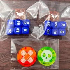 【7点セット】モンスターボール ポケモン ダメカン ダイス ×2 & マーカー他 海外限定】 モンスターボール ダメカンダイス2024 & マーカー セット
