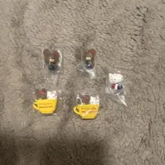 くまのがっこう キティ めじるしアクセサリー 가챠 5점 세트
