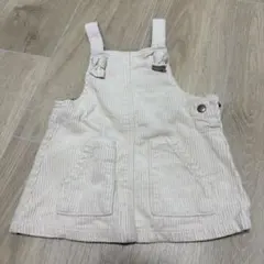 ZARA baby 74 コーデュロイ ジャンパースカート ホワイト