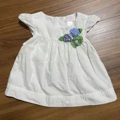 Janie and Jack トップス　2T 90相当　白　花