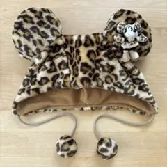 ミニー ファンキャップ ヒョウ柄 ディズニー マスコット付き レオパード 豹柄