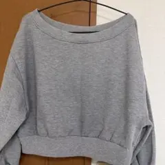 GRL グレー オフショルダースウェットトップス　F [pm392]